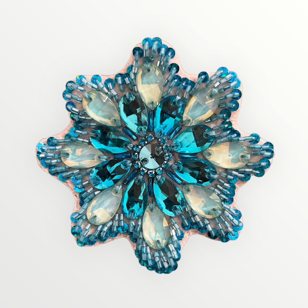 Turquoise Crystal Pin