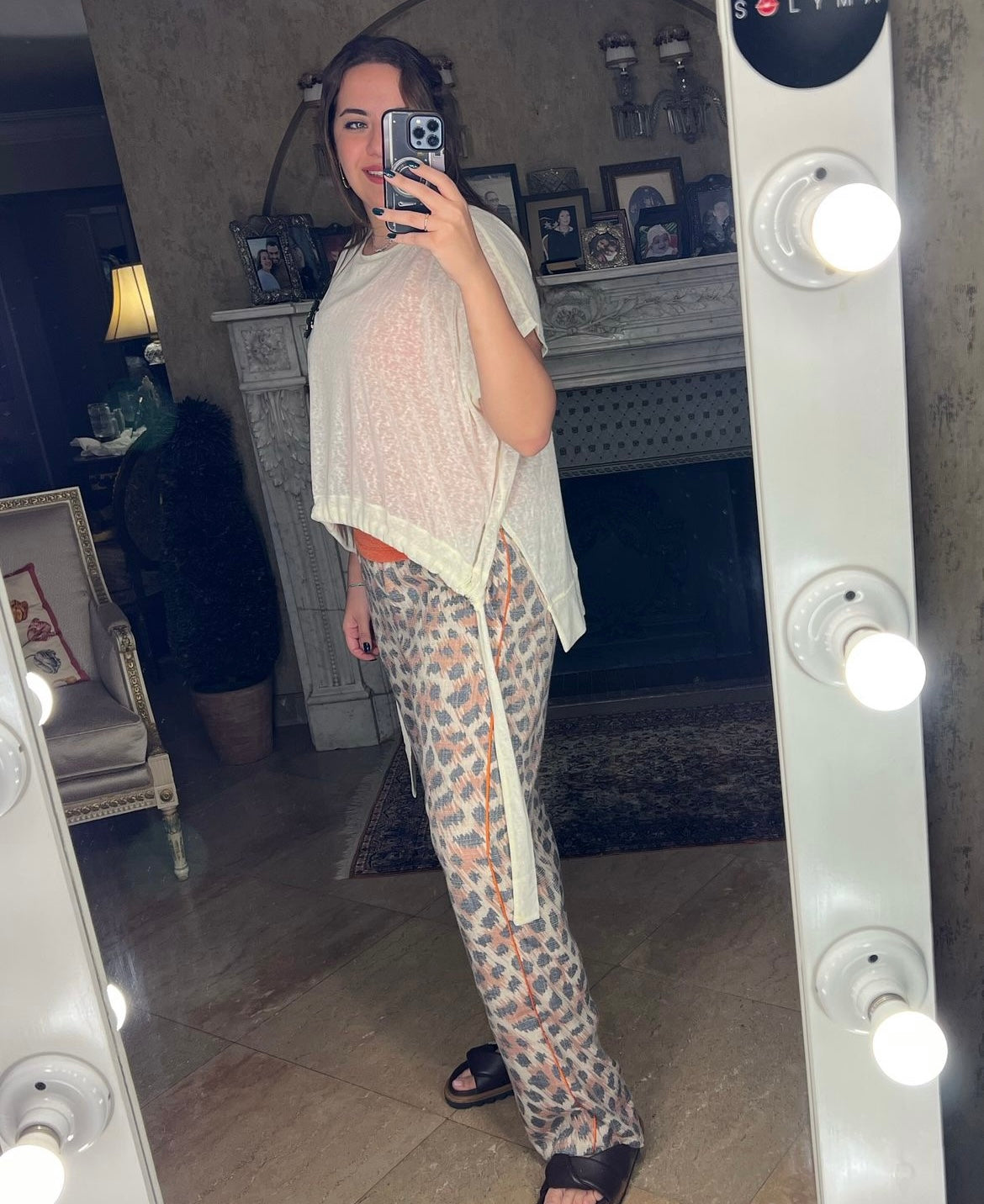 Cheetah Linen Pants