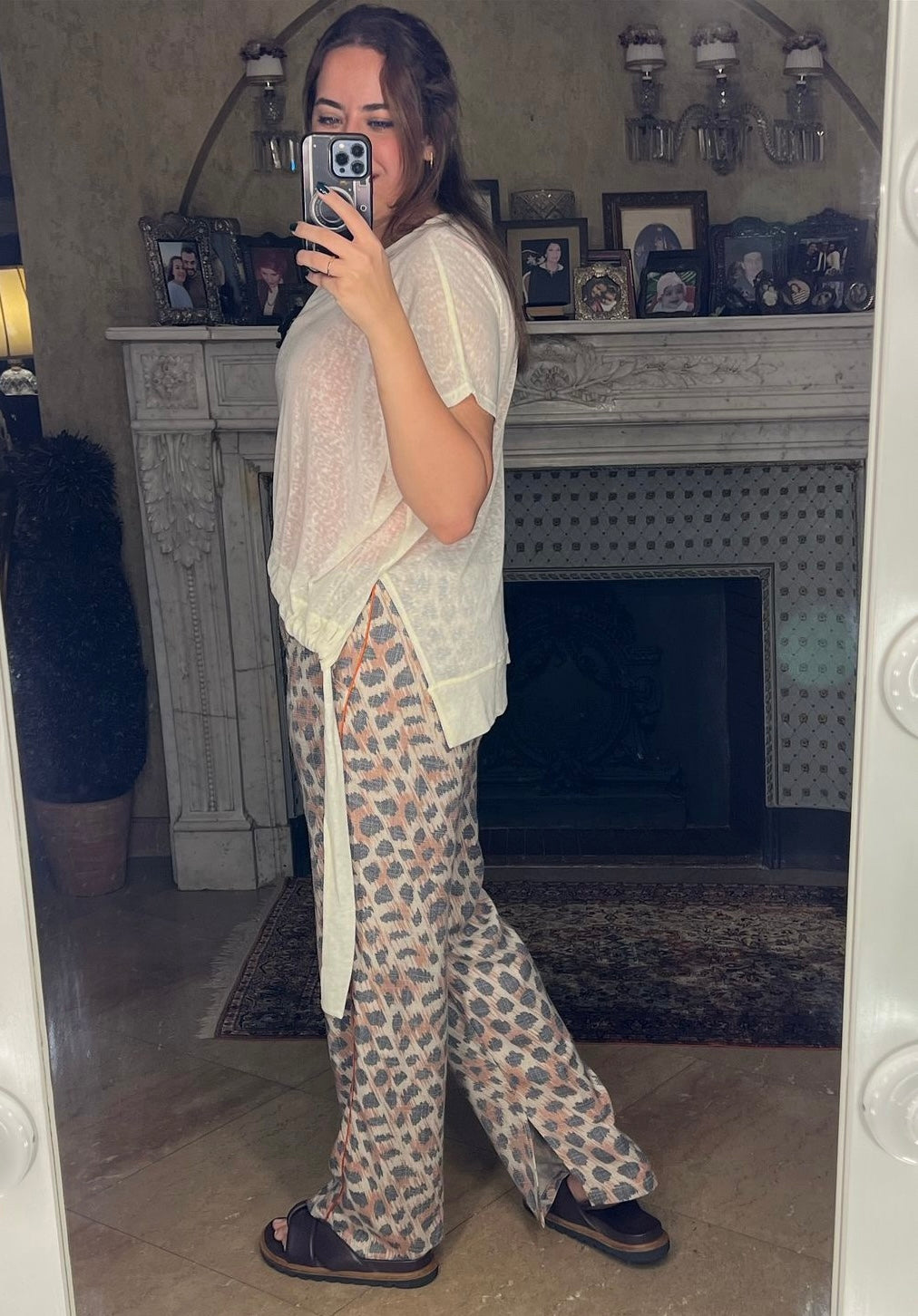 Cheetah Linen Pants