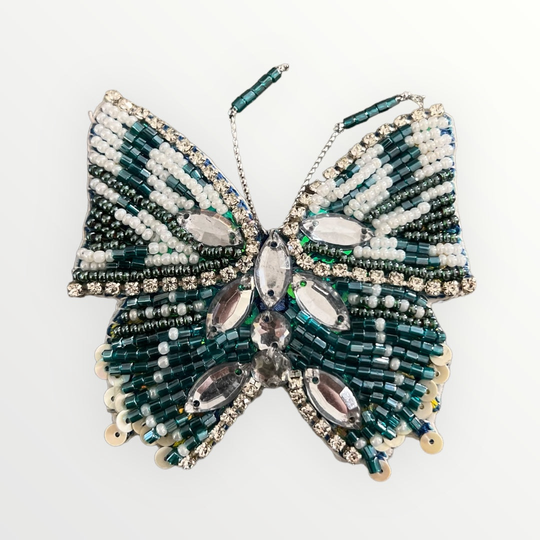 Turquoise x Silver Butterfly Pin