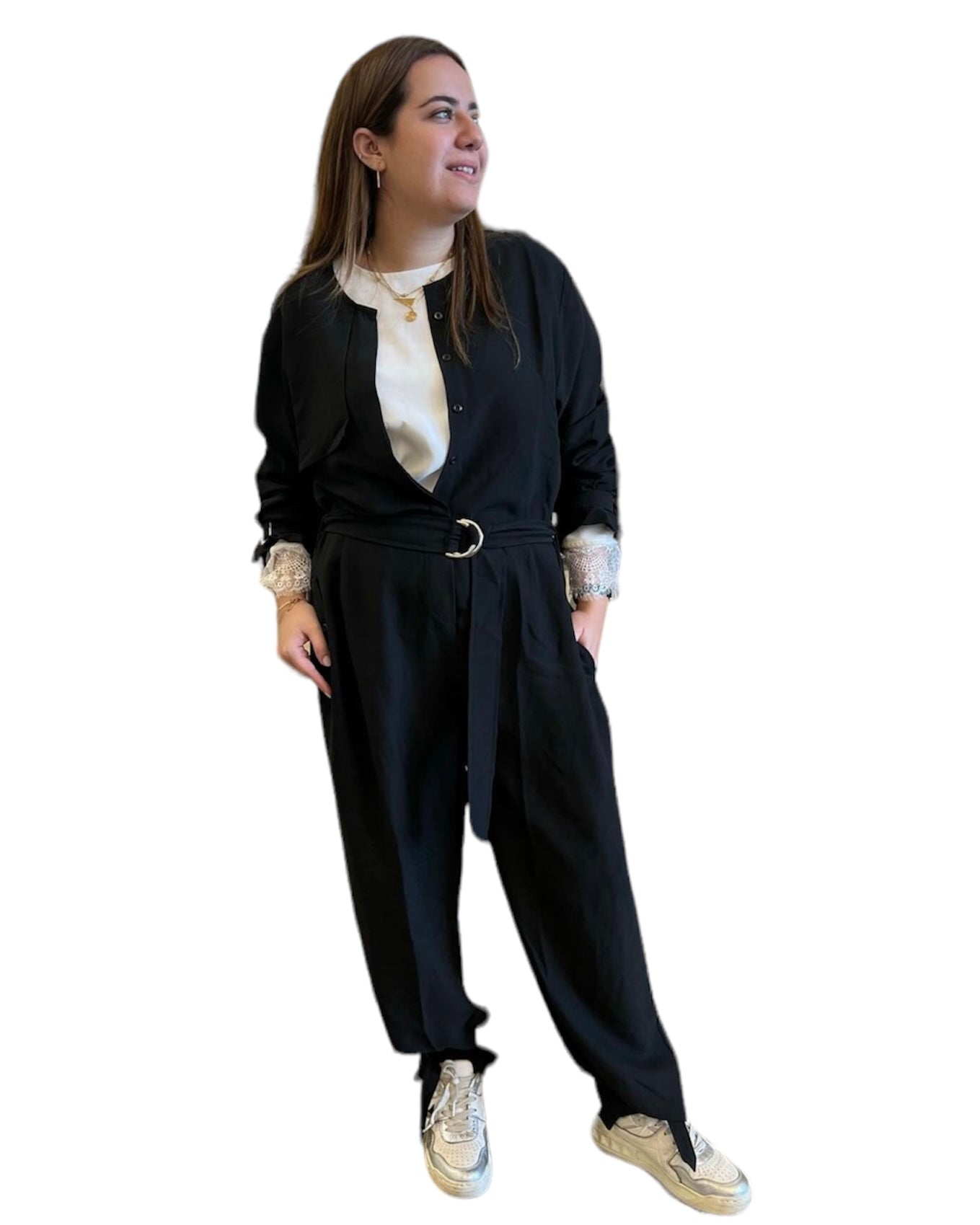 Belted Jumpsuit BLACK